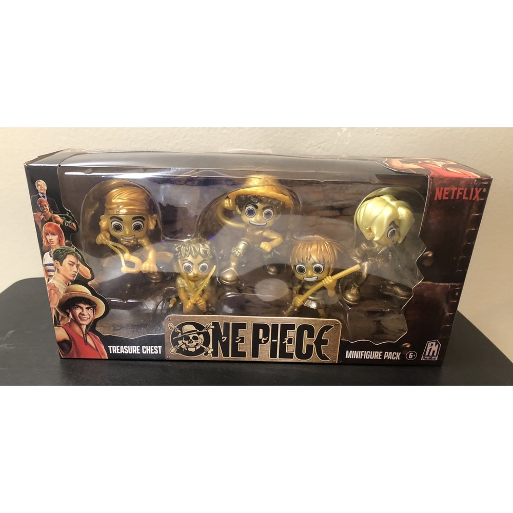 PhatMojo Netflix One Piece Gold Treasure Chest 5 Pack Minifigures
